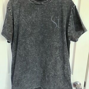 SEINT Vintage Washed Gray Short Sleeve Tee